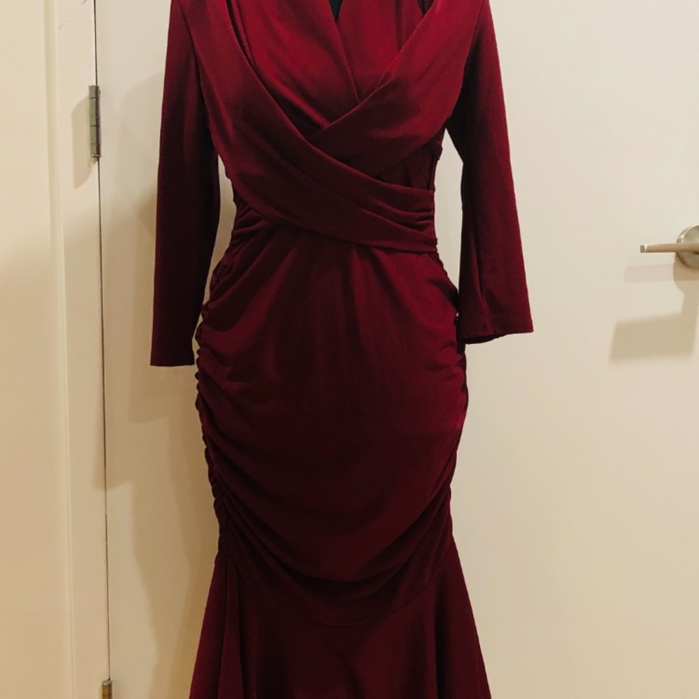 Venus ruched waist midi dress